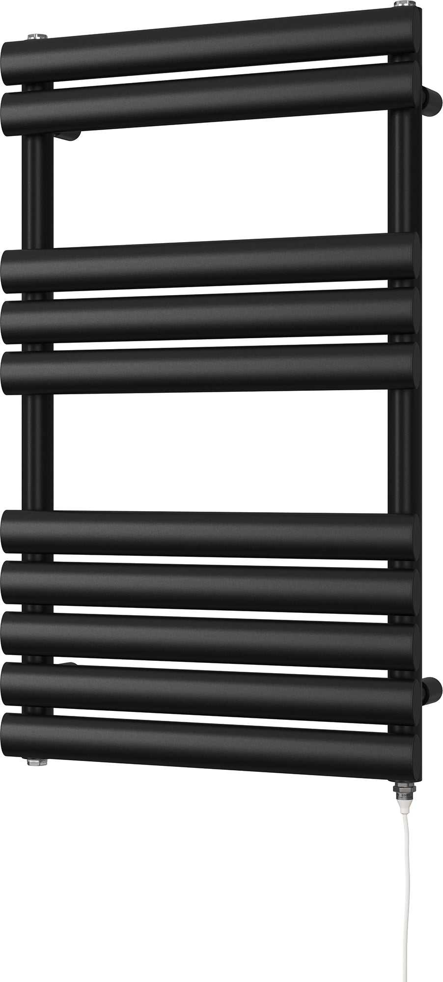 Omeara - Black Electric Towel Rail H825mm x W500mm 400w Standard