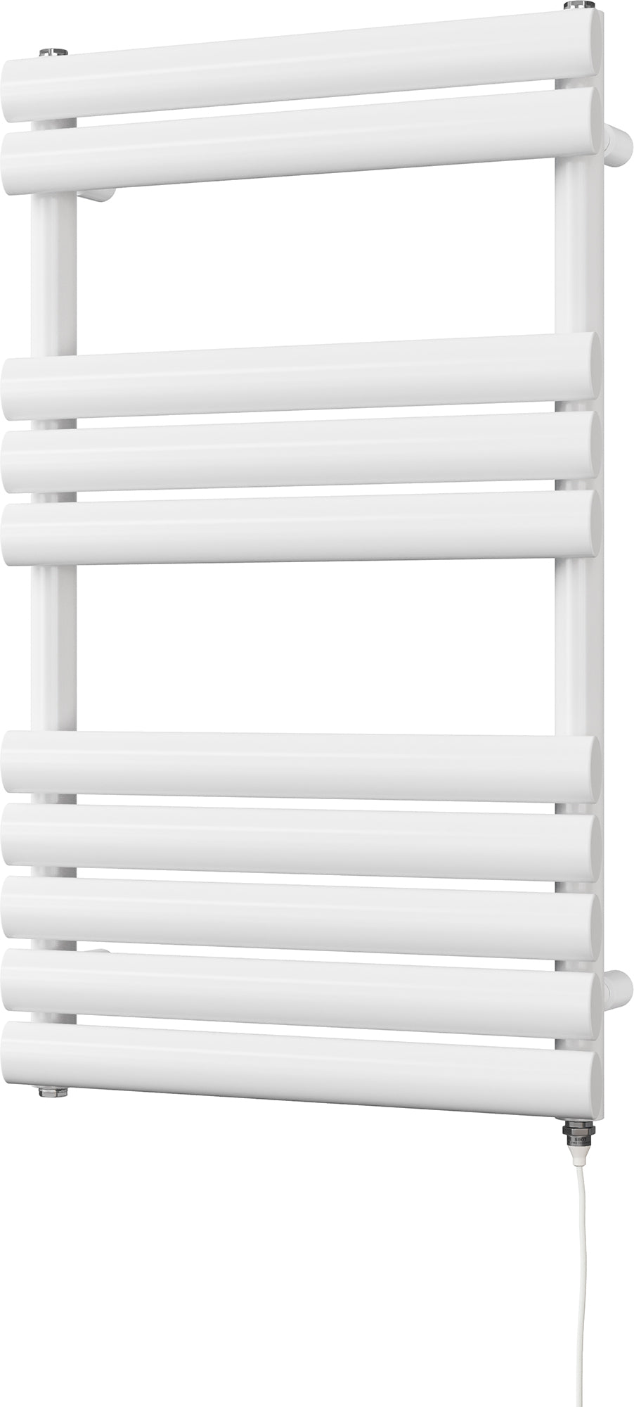 Omeara - White Electric Towel Rail H825mm x W500mm 400w Standard