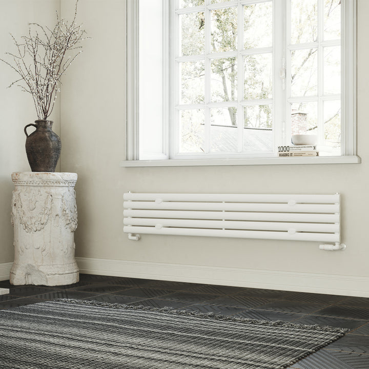 Omeara Axis - White Horizontal Radiator H290mm x W1600mm Single Panel