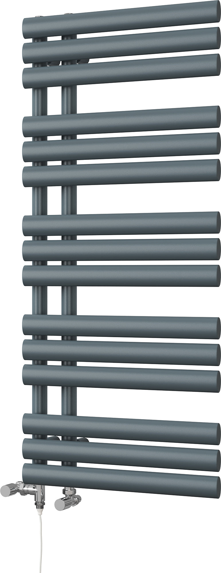 Percival - Anthracite Dual Fuel Towel Rail H1120mm x W500mm Standard