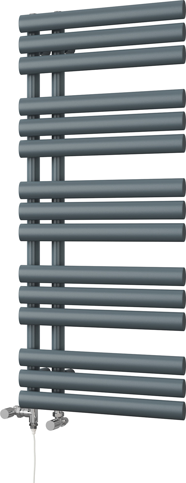 Percival - Anthracite Dual Fuel Towel Rail H1120mm x W500mm Standard