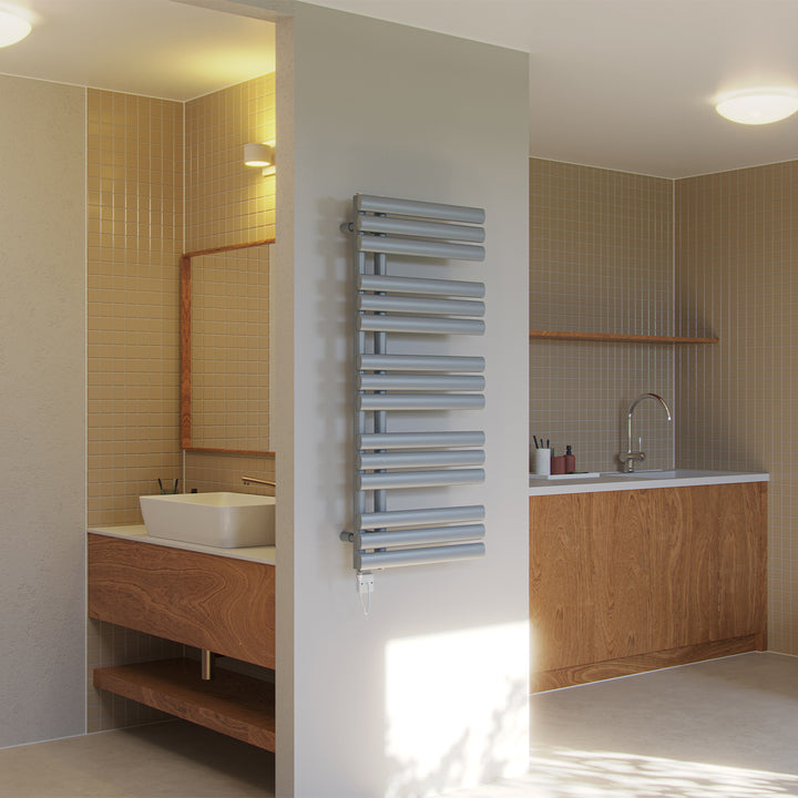 Percival - Silver Electric Towel Rail H1120mm x W500mm 500w Standard