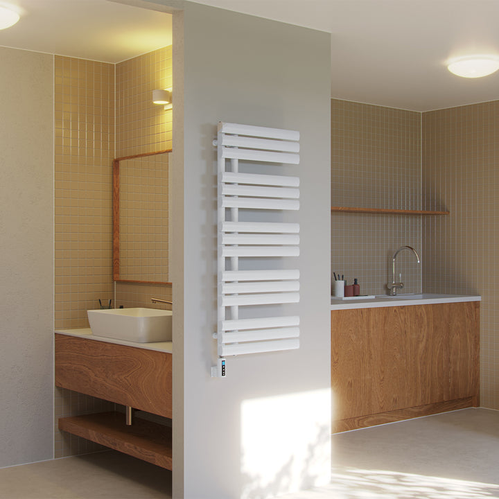 Percival - White Electric Towel Rail H1120mm x W500mm 500w Thermostatic WIFI