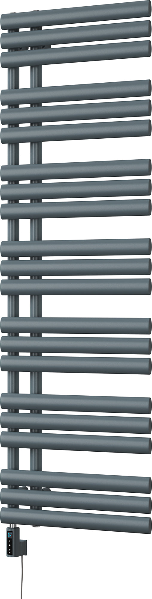 Percival - Anthracite Electric Towel Rail H1592mm x W500mm 800w Thermostatic WIFI