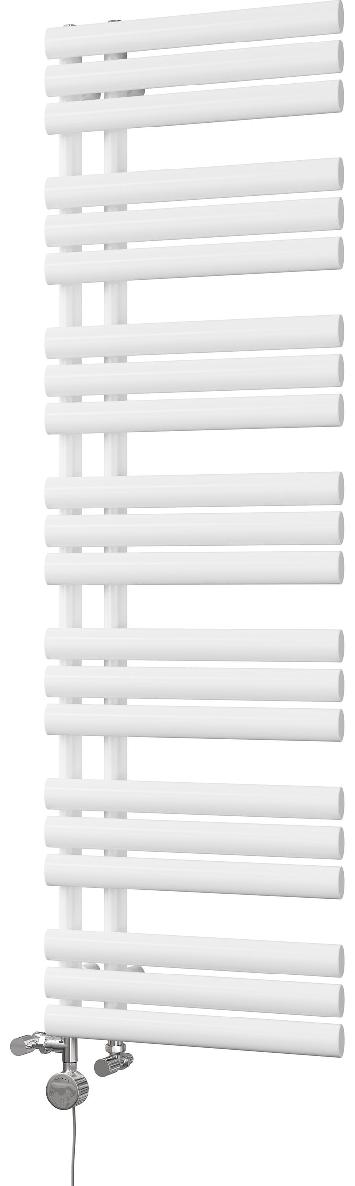 Percival - White Dual Fuel Towel Rail H1592mm x W500mm Thermostatic