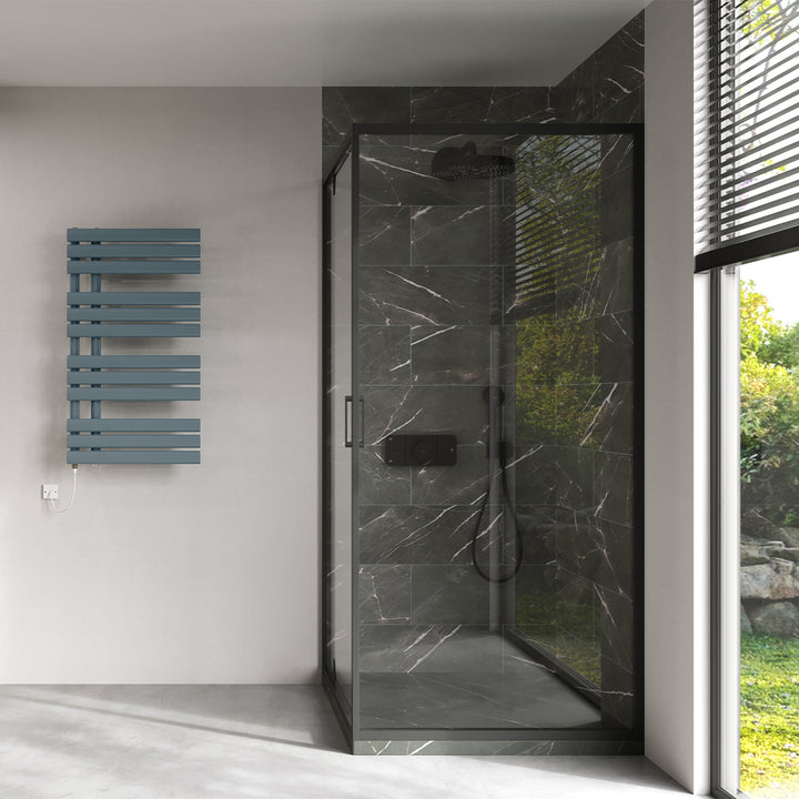 Percival - Anthracite Electric Towel Rail H884mm x W500mm 400w Standard