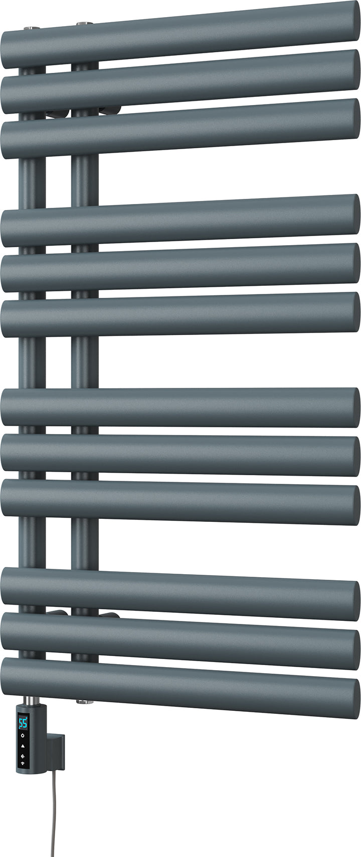 Percival - Anthracite Electric Towel Rail H884mm x W500mm 400w Thermostatic WIFI