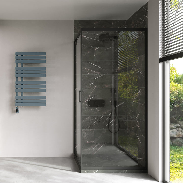 Percival - Anthracite Electric Towel Rail H884mm x W500mm 400w Thermostatic WIFI