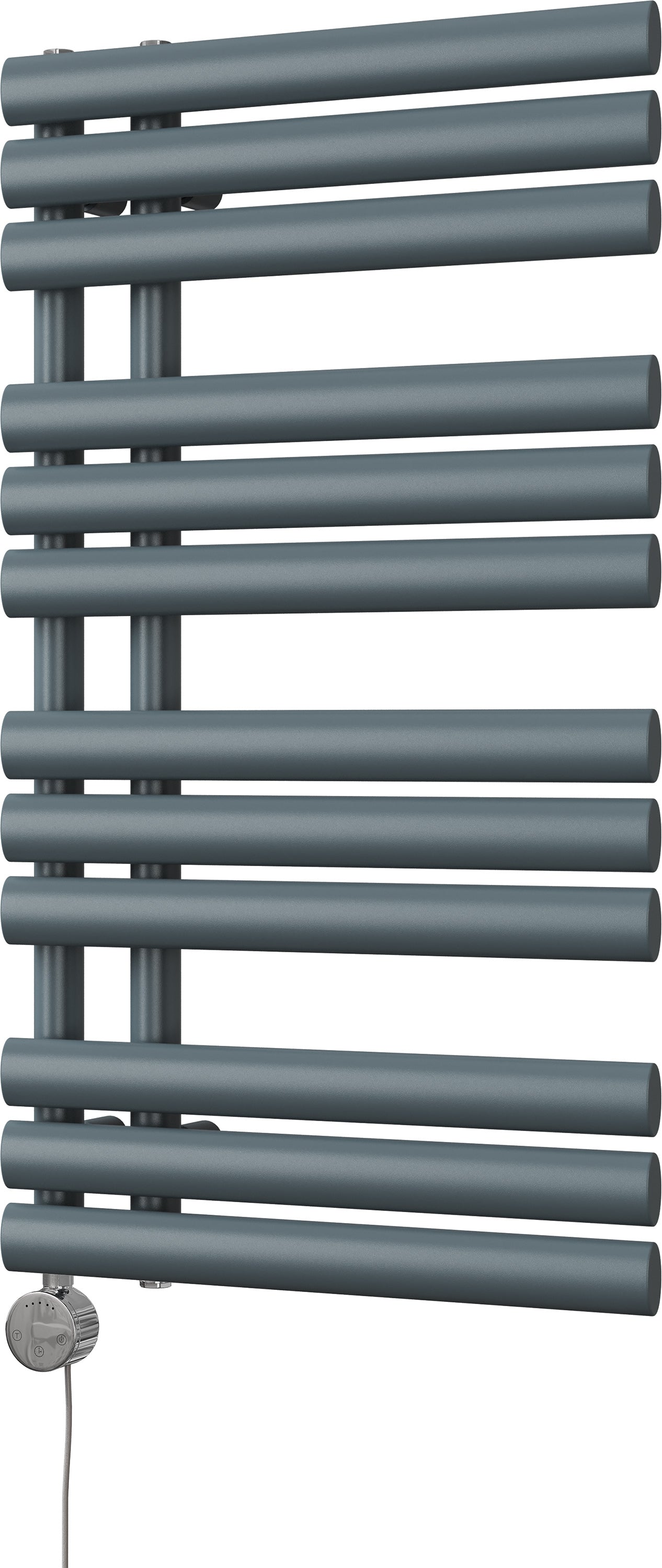 Percival - Anthracite Electric Towel Rail H884mm x W500mm 300w Thermostatic