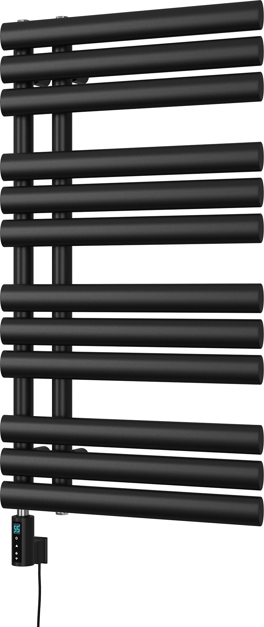 Percival - Black Electric Towel Rail H884mm x W500mm 300w Thermostatic WIFI