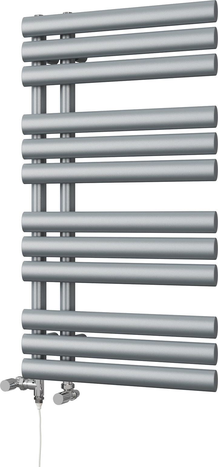 Percival - Silver Dual Fuel Towel Rail H884mm x W500mm Standard