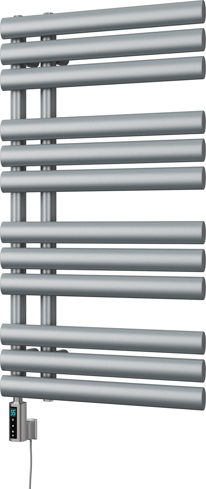 Percival - Silver Electric Towel Rail H884mm x W500mm 300w Thermostatic WIFI
