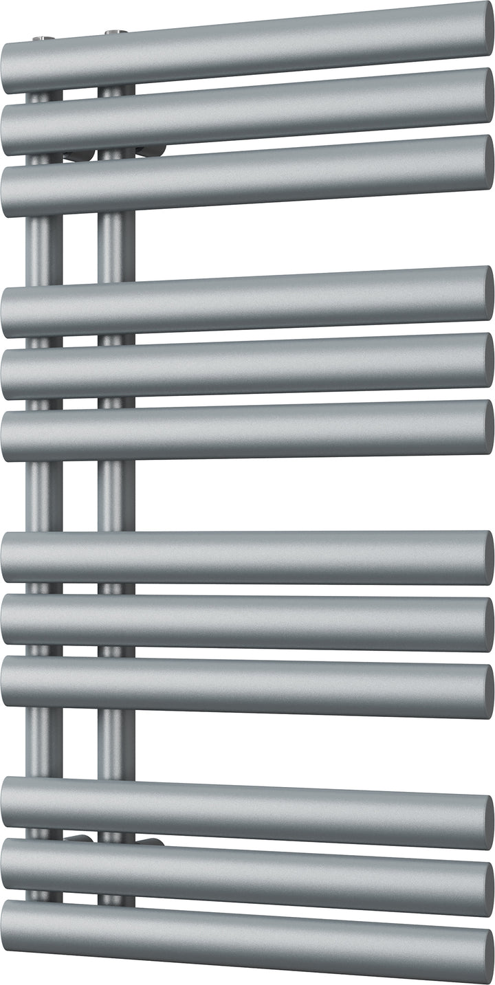 Percival - Silver Towel Radiator - H884mm x W500mm