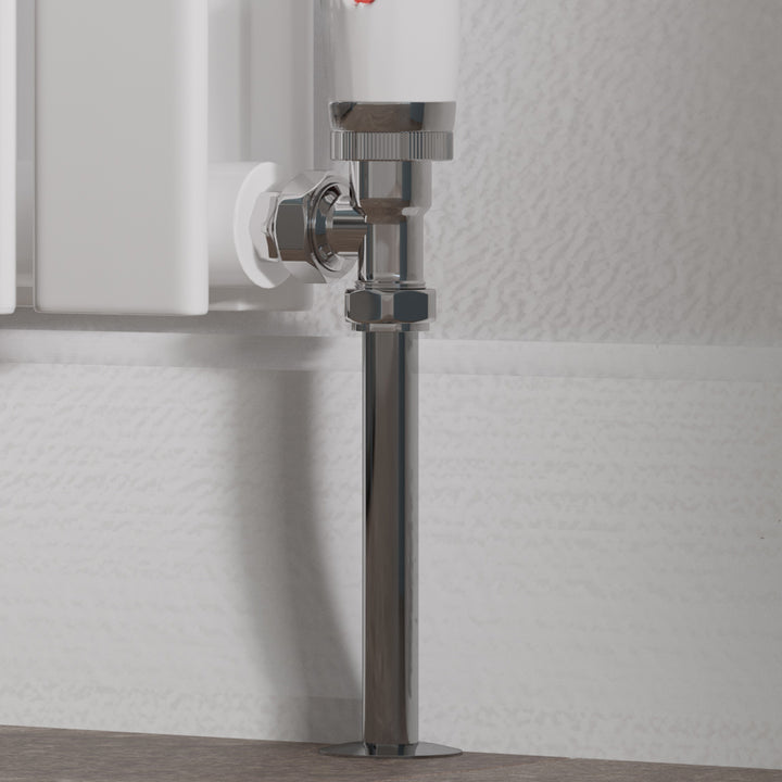 Talus - Chrome Polished Alloy Metal Snap On Pipe Covers 200mm