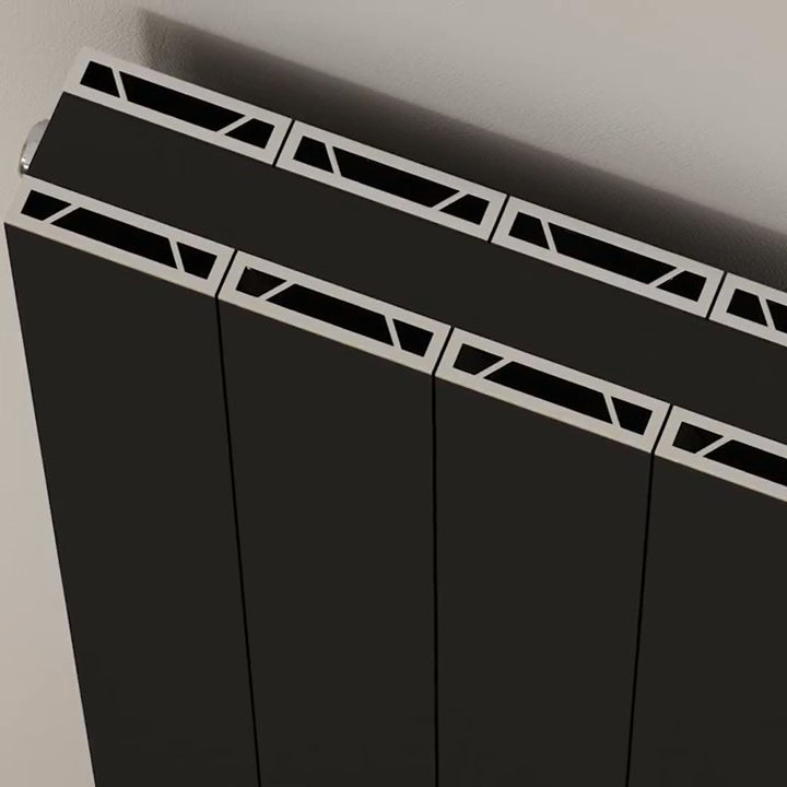 Thetford - Black Vertical Radiator Double Panel H1600mm x W560mm Smooth