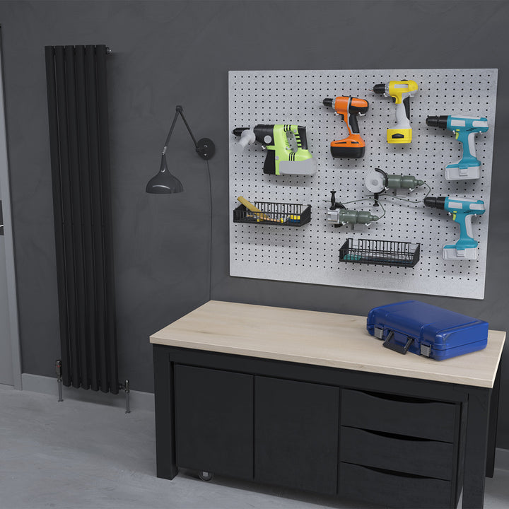 Scalloway - Black Vertical Radiator H1800mm x W355mm Single Panel