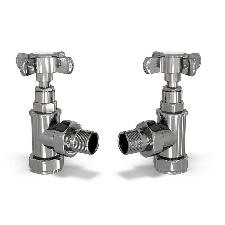 Signature Traditional Chrome Radiator Valve Angled 8mm
