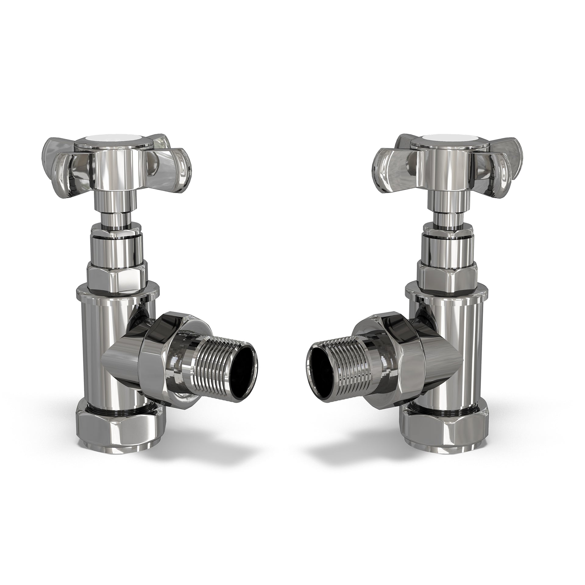 Signature Traditional Chrome Radiator Valve Angled 8mm
