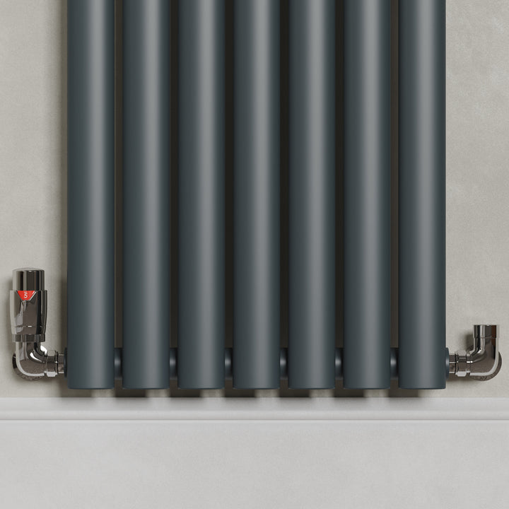 Talus Flair - Thermostatic Radiator Valve & Installation Kit - Chrome Corner 15mm