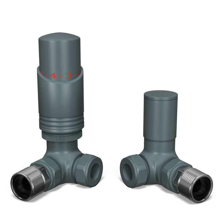 Talus Bold - Thermostatic Radiator Valve & Accessory Kit - Anthracite Corner 15mm