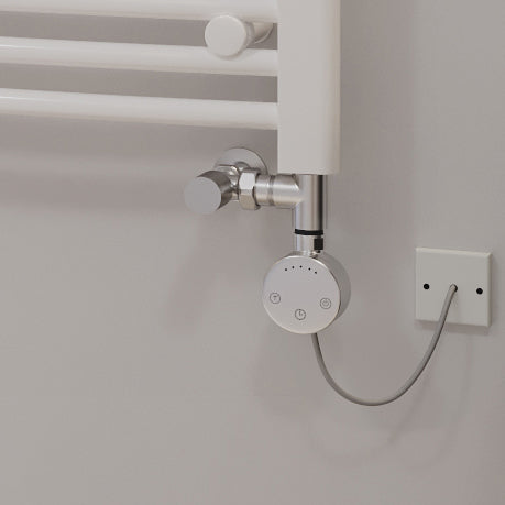 Typhoon - Brushed Brass Electric Towel Rail H816mm x W500mm 300w Thermostatic