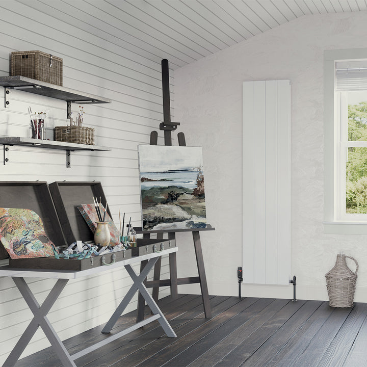 Thetford - White Vertical Radiator Double Panel H1600mm x W372mm Smooth