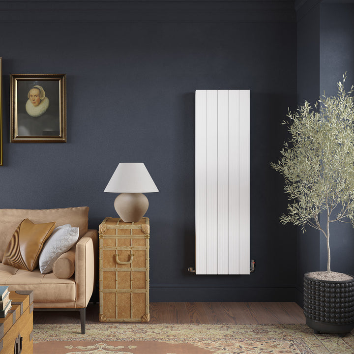 Thetford - White Vertical Radiator Double Panel H1600mm x W466mm Grooved