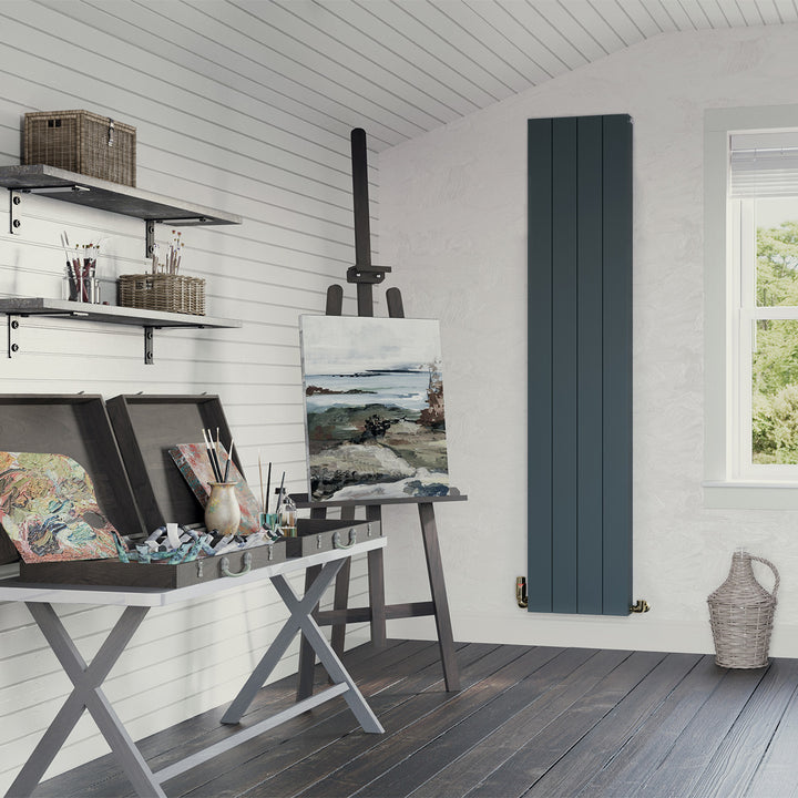 Thetford - Anthracite Vertical Radiator Double Panel H1800mm x W372mm Smooth