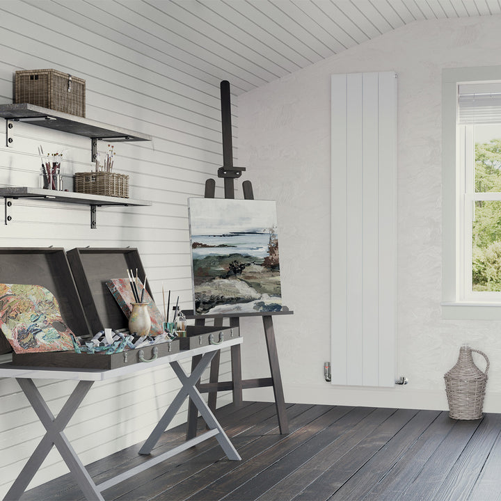 Thetford - White Vertical Radiator Double Panel H1800mm x W372mm Smooth