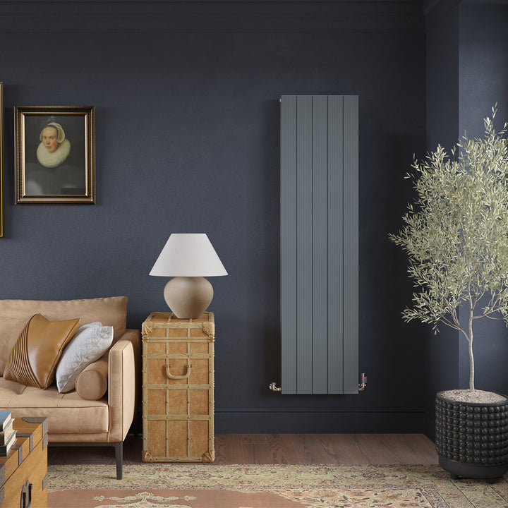 Thetford - Anthracite Vertical Radiator Double Panel H1800mm x W466mm Grooved