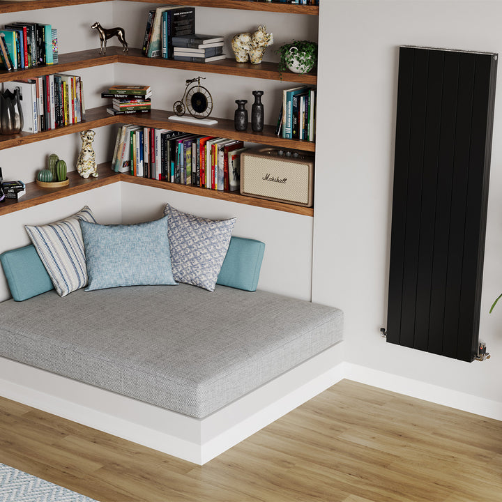 Thetford - Black Vertical Radiator Double Panel H1800mm x W560mm Smooth