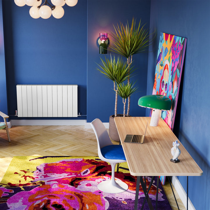 Thetford - White Horizontal Radiator Double Panel H600mm x W1124mm Grooved