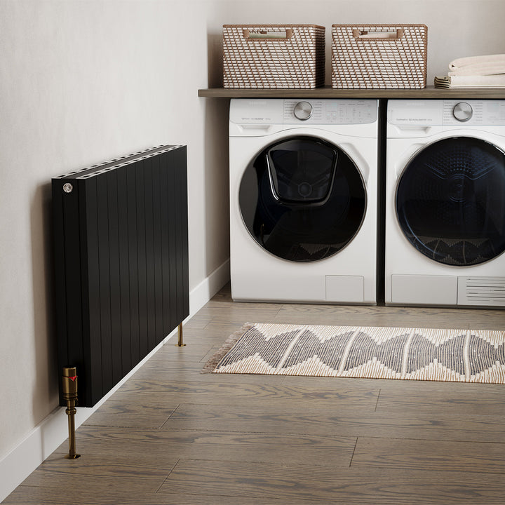 Thetford - Black Horizontal Radiator Double Panel H600mm x W1124mm Smooth
