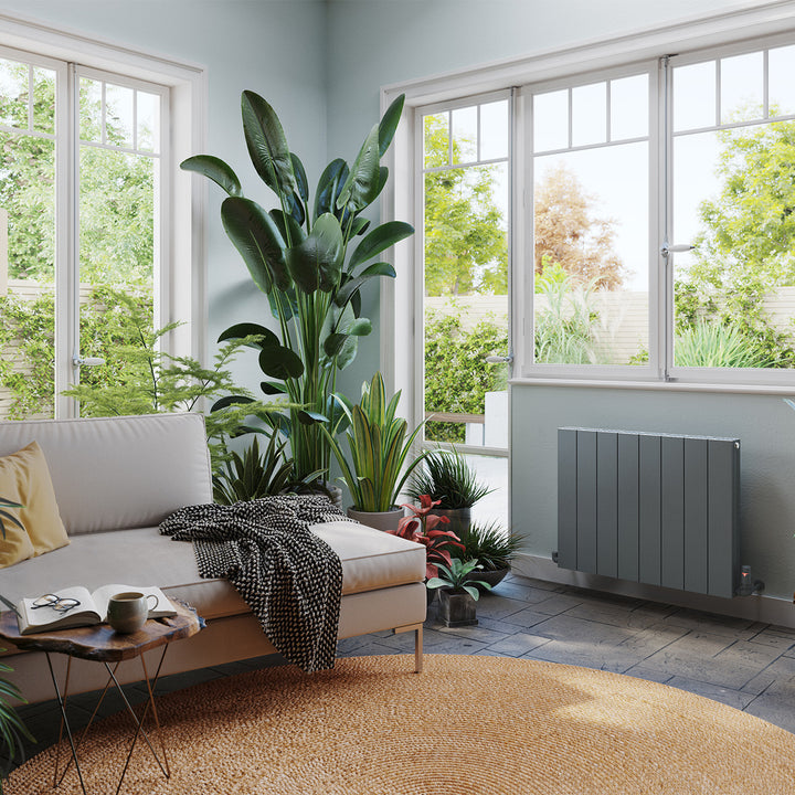 Thetford - Anthracite Horizontal Radiator Double Panel H600mm x W748mm Grooved