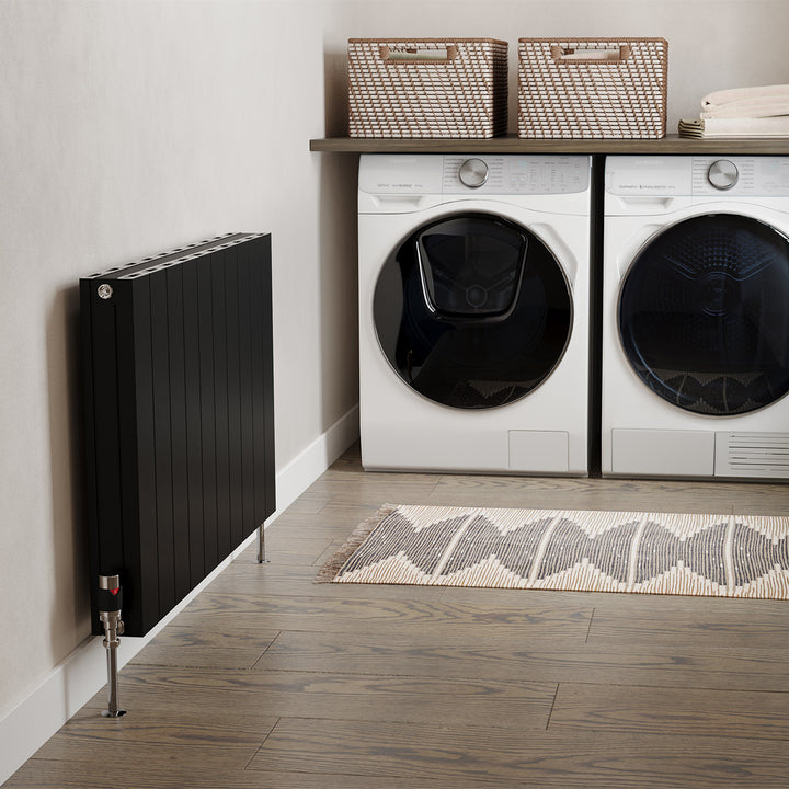 Thetford - Black Horizontal Radiator Double Panel H600mm x W936mm Smooth