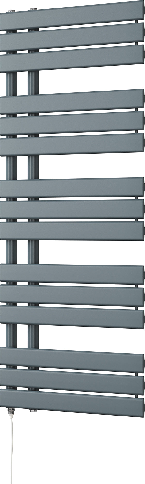 Tristan - Anthracite Electric Towel Rail H1292mm x W500mm 500w Standard