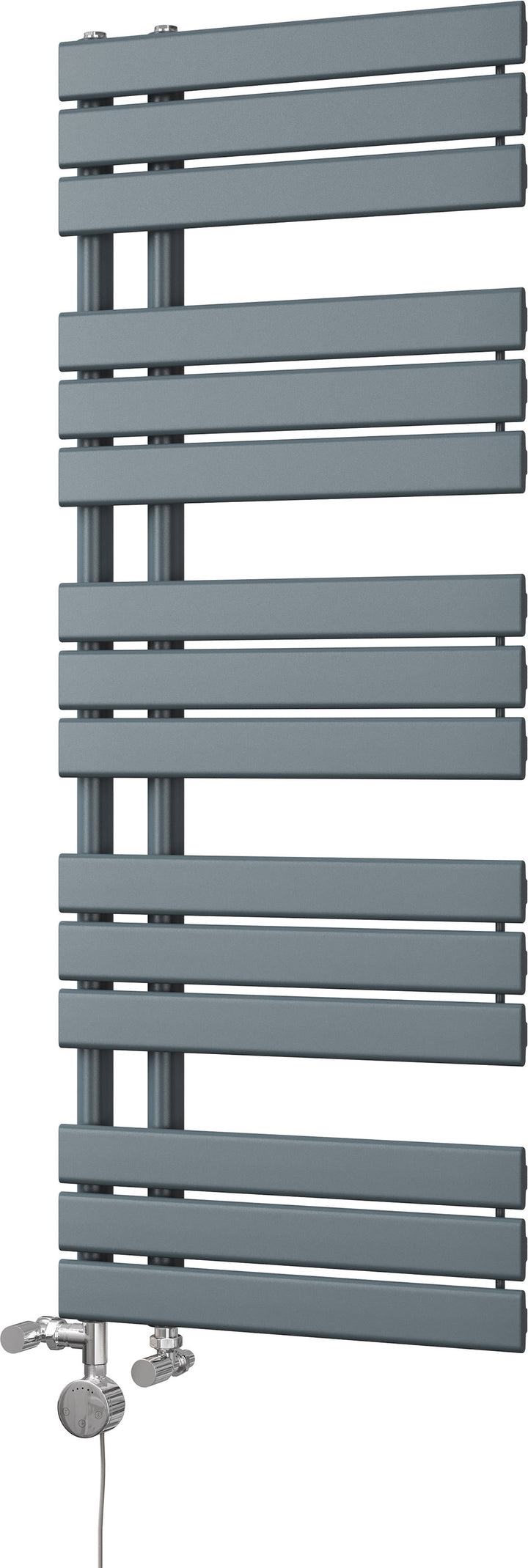 Tristan - Anthracite Dual Fuel Towel Rail H1292mm x W500mm Thermostatic