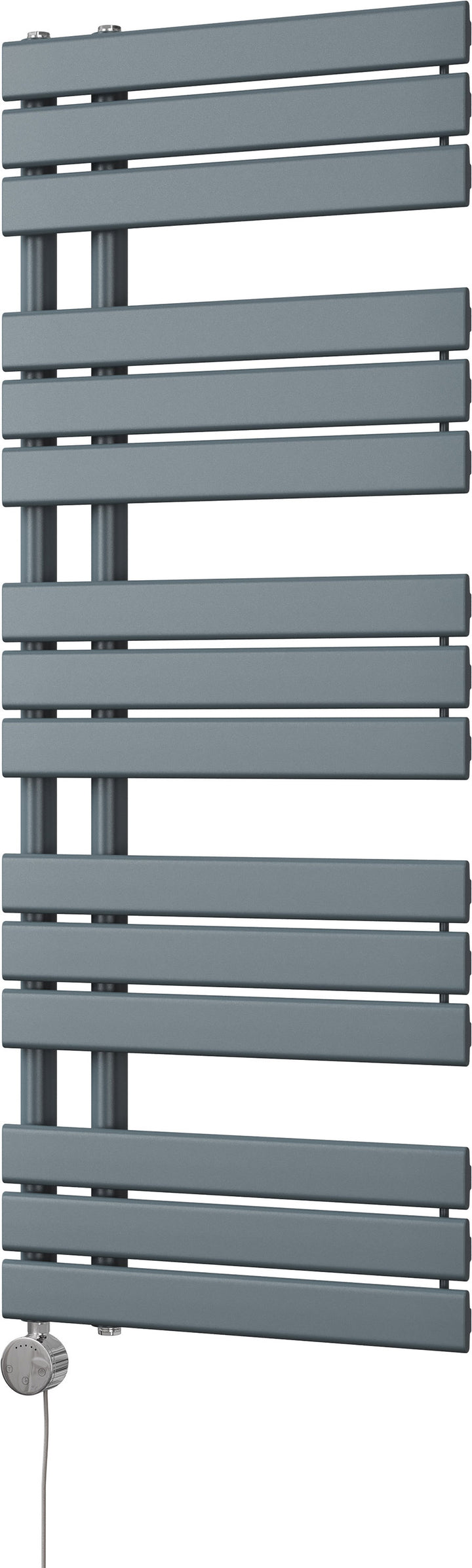 Tristan - Anthracite Electric Towel Rail H1292mm x W500mm 600w Thermostatic