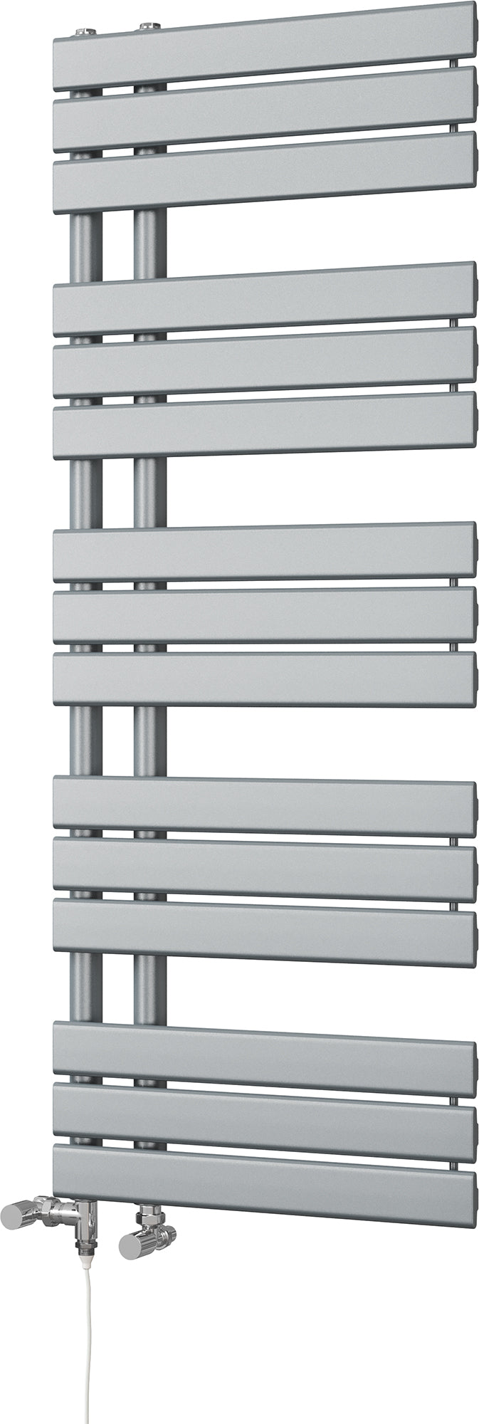 Tristan - Silver Dual Fuel Towel Rail H1292mm x W500mm Standard