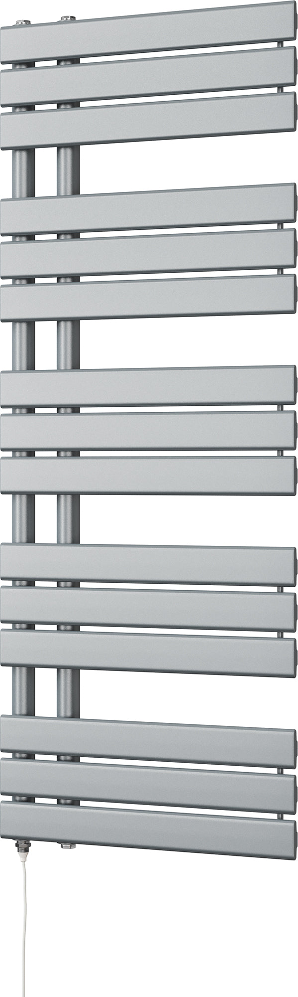 Tristan - Silver Electric Towel Rail H1292mm x W500mm 500w Standard