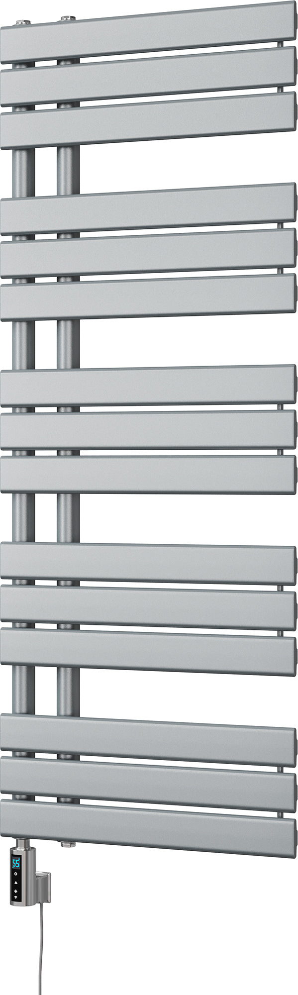 Tristan - Silver Electric Towel Rail H1292mm x W500mm 600w Thermostatic WIFI