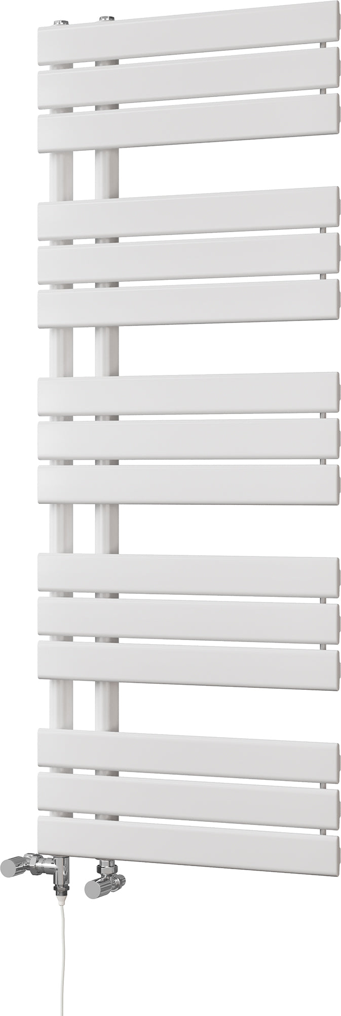 Tristan - White Dual Fuel Towel Rail H1292mm x W500mm Standard