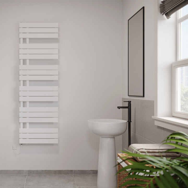 Tristan - White Electric Towel Rail H1564mm x W500mm 700w Standard