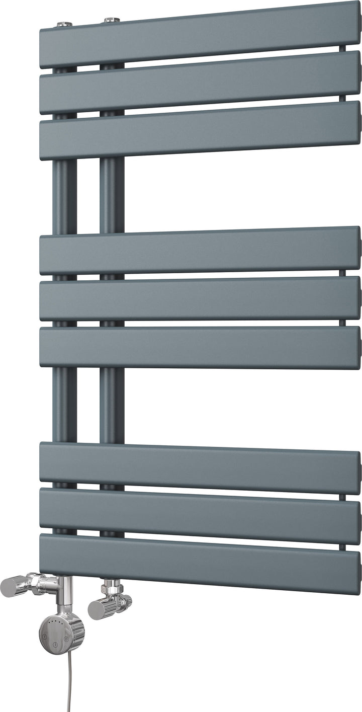 Tristan - Anthracite Dual Fuel Towel Rail H816mm x W500mm Thermostatic