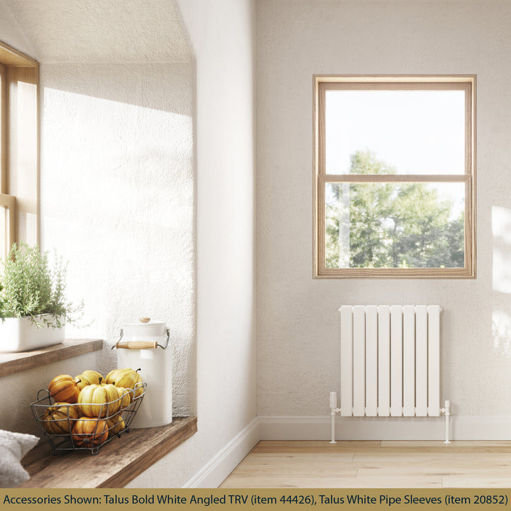 Typhoon - White Designer Radiator H600mm x W544mm Double Panel - Feet Included
