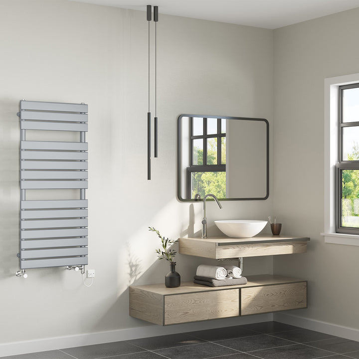 Typhoon - Silver Dual Fuel Towel Rail H1156mm x W500mm Standard