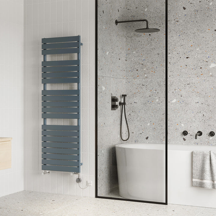 Typhoon - Anthracite Dual Fuel Towel Rail H1564mm x W500mm Thermostatic