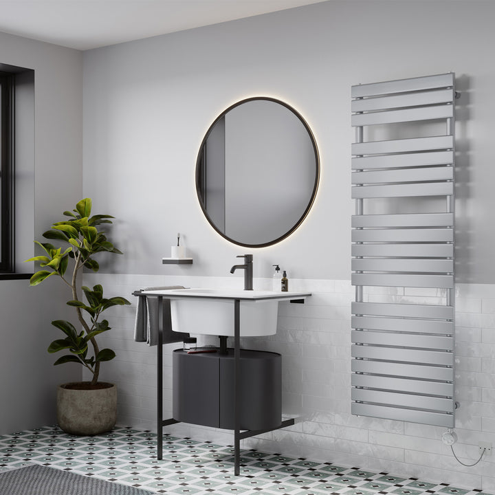 Typhoon - Silver Electric Towel Rail H1564mm x W500mm 600w Thermostatic