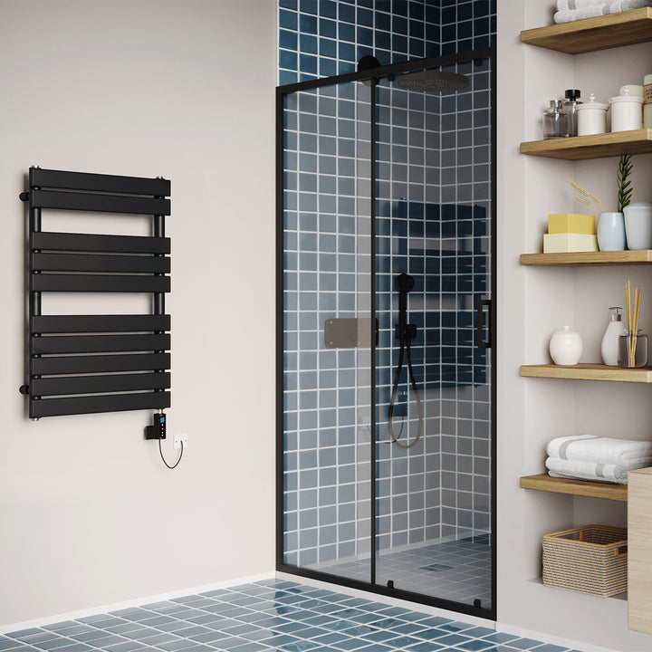 Typhoon - Black Electric Towel Rail H816mm x W500mm 300w Thermostatic WIFI