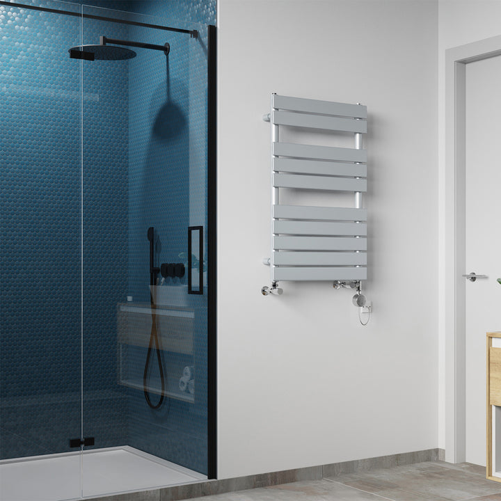 Typhoon - Silver Dual Fuel Towel Rail H816mm x W500mm Thermostatic